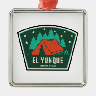 El Yunque National Forest Camping Metal Ornament