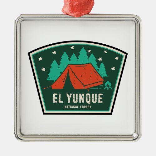 El Yunque National Forest Camping Metal Ornament