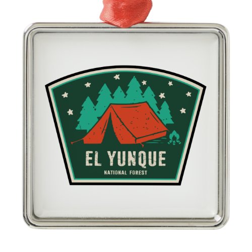 El Yunque National Forest Camping Metal Ornament