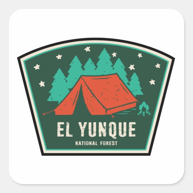El Yunque National Forest Camping Square Sticker (Front)
