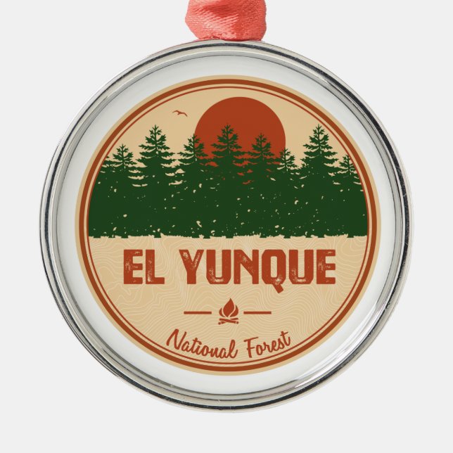 El Yunque National Forest Metal Ornament (Front)