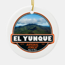 El Yunque National Forest Puerto Rico Emblem Ceramic Ornament