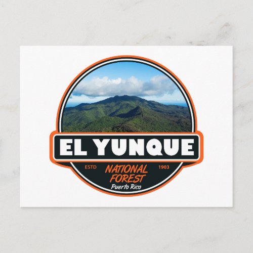 El Yunque National Forest Puerto Rico Emblem Postcard