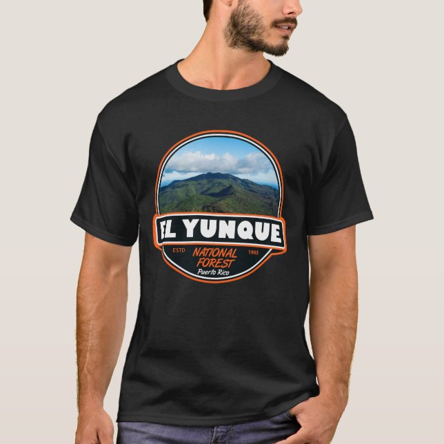 El Yunque National Forest Puerto Rico Emblem T-Shirt (Front)