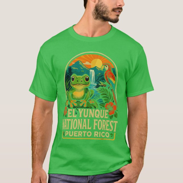 El Yunque National Forest Wildlife Puerto Rico gir T-Shirt (Front)