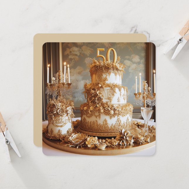 ELABORATE 50th ANNIVERSARY CAKE | Zazzle