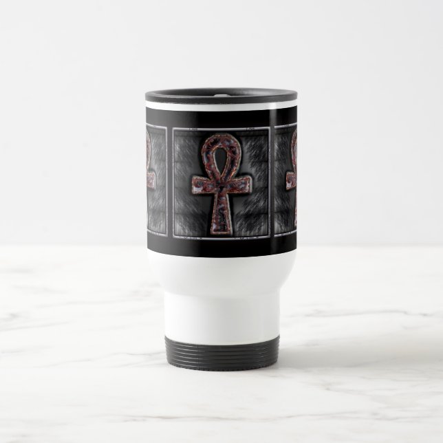 elaborate ankh travel mug (Center)