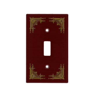 Elaborate Antique Gold Filigree Light Switch Cover