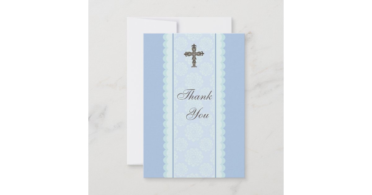 Elaborate Cross Flat Thank You Card | Zazzle.com