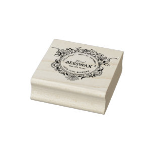 Elaborate Honeybee Frame Local BEESWAX  Rubber Stamp