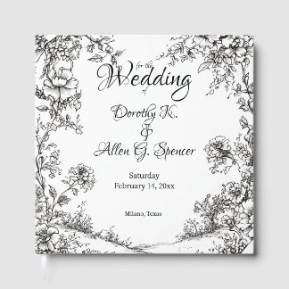 Elaborate Rustic Floral Guest Book