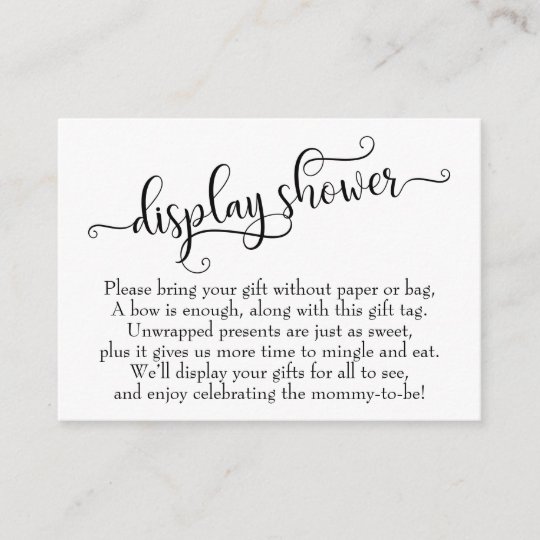 Elaborate Script Display Baby Shower Gift Card Zazzle Com