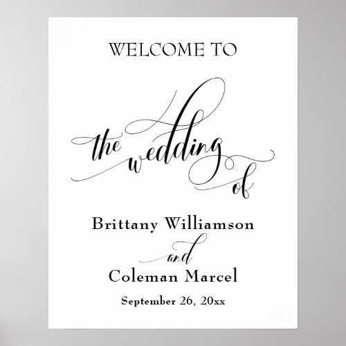 Elaborate Typography Simple The Wedding Of Poster