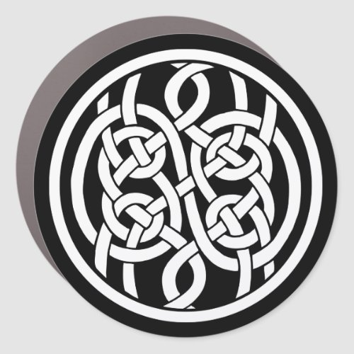 Elaborately framed Celtic Nordic Viking knot Car Magnet