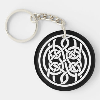 Elaborately framed Celtic Nordic Viking knot Keychain