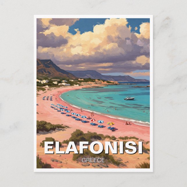 Elafonisi Elafonissi Beach Crete Greece Travel Postcard (Front)