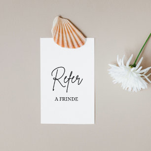 Elagant Modern white and black Referral Card