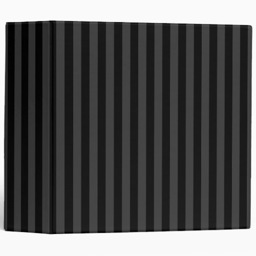 Elagnat Black & Smoky Black Vertical Stripes  3 Ring Binder