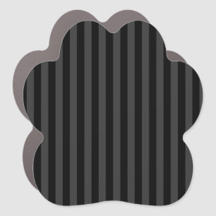 Elagnat Black & Smoky Black Vertical Stripes Car Magnet