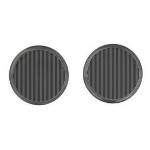 Elagnat Black & Smoky Black Vertical Stripes Cufflinks