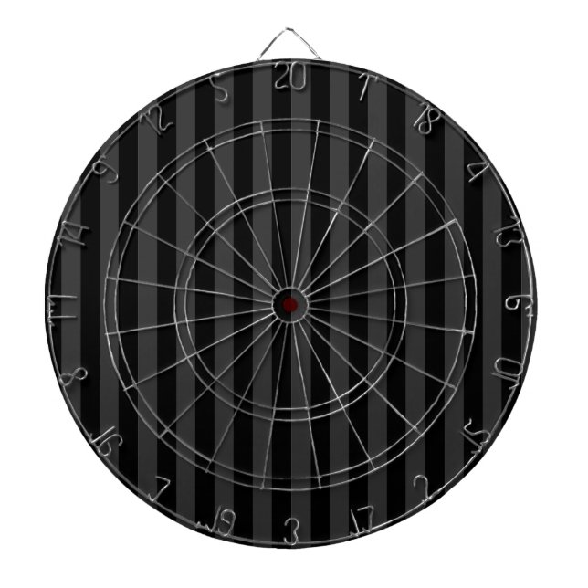Elagnat Black & Smoky Black Vertical Stripes  Dart Board (Front)