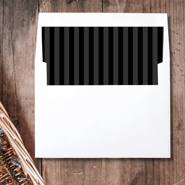 Elagnat Black & Smoky Black Vertical Stripes  Envelope Liner (Creator Uploaded)