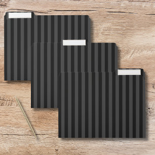 Elagnat Black & Smoky Black Vertical Stripes File Folder