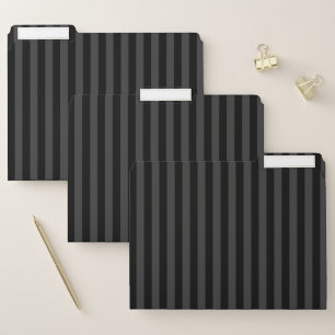 Elagnat Black & Smoky Black Vertical Stripes  File Folder