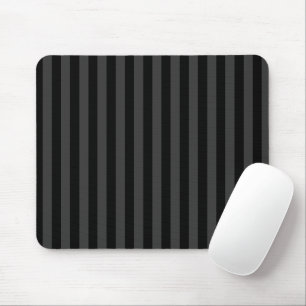 Elagnat Black & Smoky Black Vertical Stripes Mouse Pad