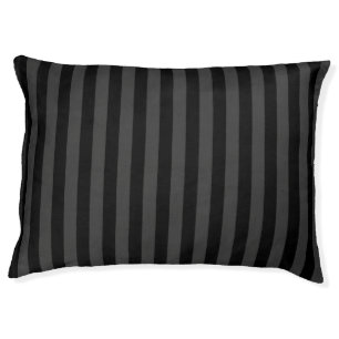 Elagnat Black & Smoky Black Vertical Stripes  Pet Bed