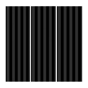 Elagnat Black & Smoky Black Vertical Stripes  Triptych