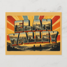 Elan Valley Wales Vintage Travel Art