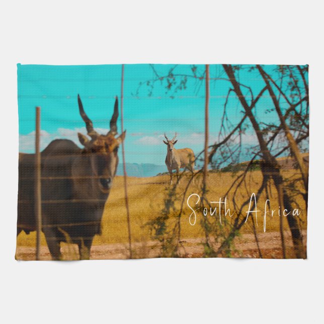 Eland Antelope Animal South Africa ZA Kitchen Towel (Horizontal)