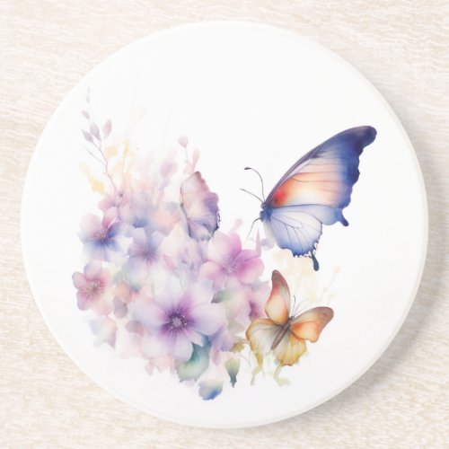 Elanora Flower and Butterfly Coaster
