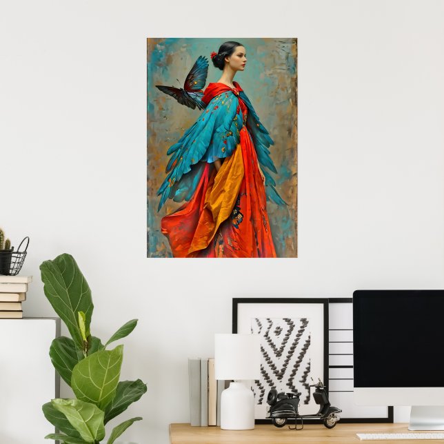 “Elaris”  -  Feathers of Becoming Poster (Home Office)