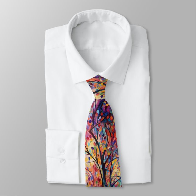 Elasira - Pop Art Autumn Neck Tie (Tied)