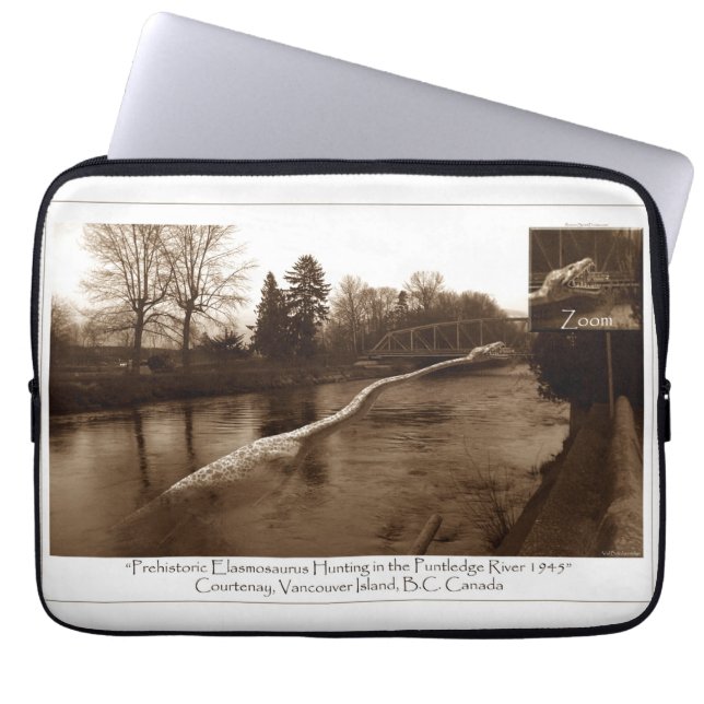 Elasmosaurus Dinosaur Laptop Sleeve (Front)