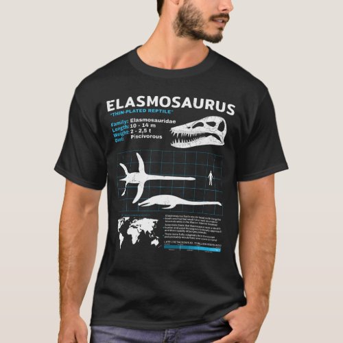 Elasmosaurus Fact Sheet T_Shirt
