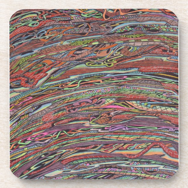 Elastic Bands Gifts Beverage Coaster (Front)