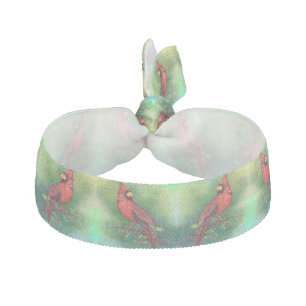Elastic Hair Tie with Cardinal Bird