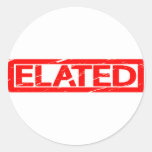 Elated Stamp Classic Round Sticker