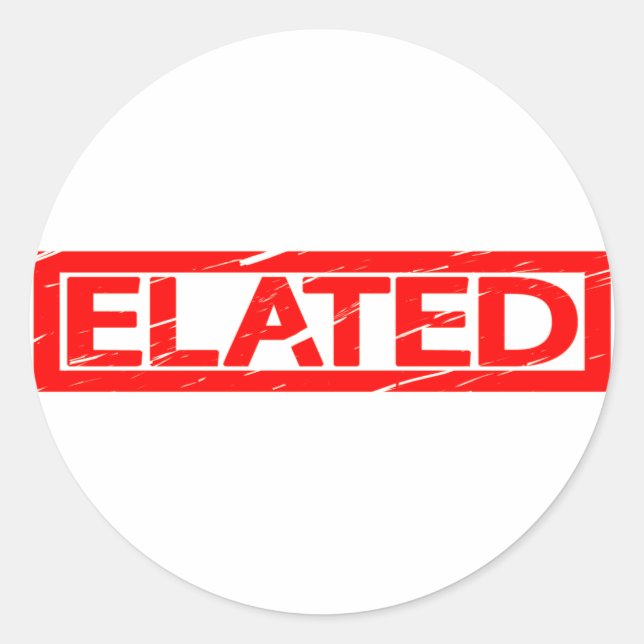 Elated Stamp Classic Round Sticker (Front)