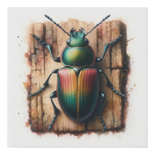 Elater Beetle 130624IREF114 _ Watercolor Faux Canvas Print