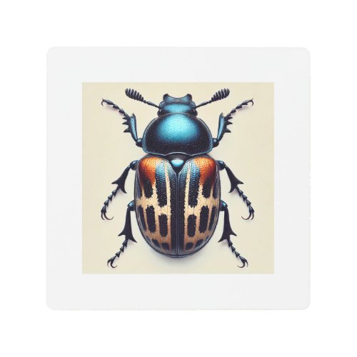 Elater Beetle 190624IREF124 _ Watercolor Metal Print