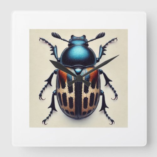 Elater Beetle 190624IREF124 _ Watercolor Square Wall Clock