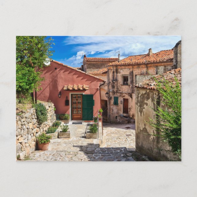 Elba Island - view in Marciana Postcard (Front)