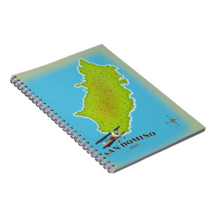 Elba Italy map travel poster Notebook
