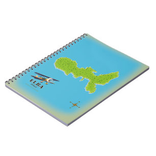 Elba Italy map travel poster Notebook