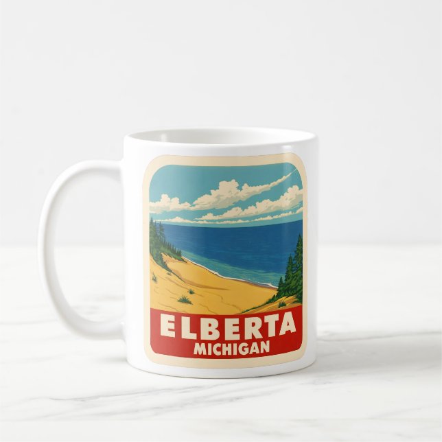 Elberta Michigan Vintage Coffee Mug (Left)