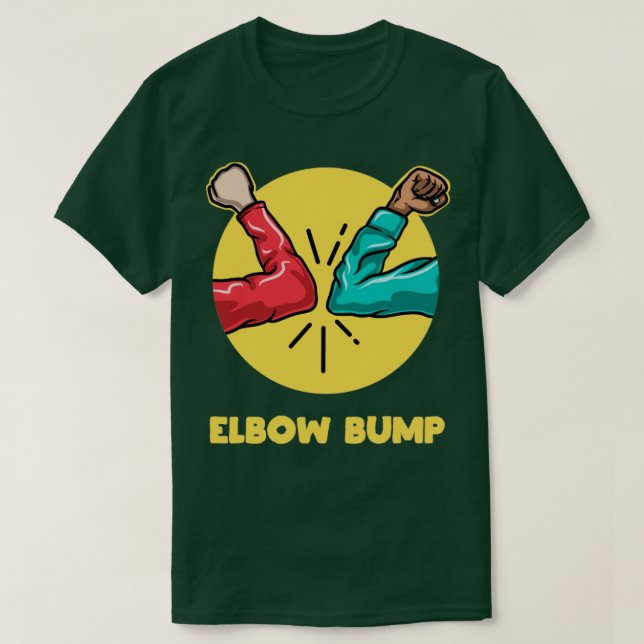 Elbow Bump High Five New Normal Greeting Funny Gif T-Shirt (Design Front)